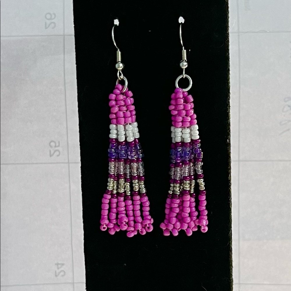 beaded tassel earrings
